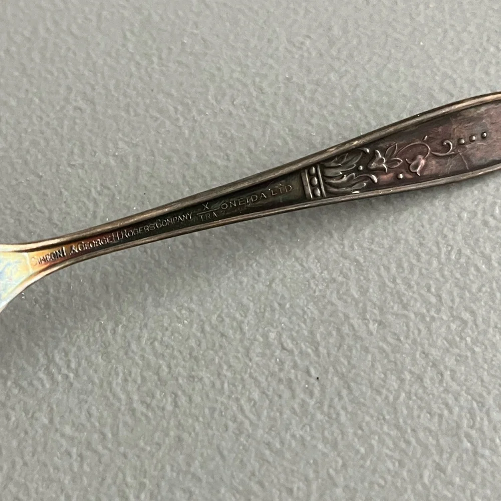Vintage Oneida 1847 Rogers Bros Stainless Flat Butter Knife – Floral Pattern